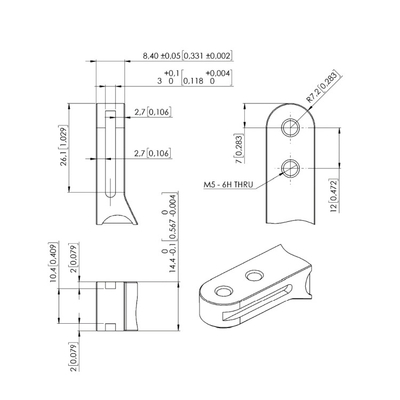 Bộ kẹp ngón tay 2 hành trình lớn được sử dụng với robot cộng tác UR 5E cho các bộ phận của thiết bị xử lý vật liệu