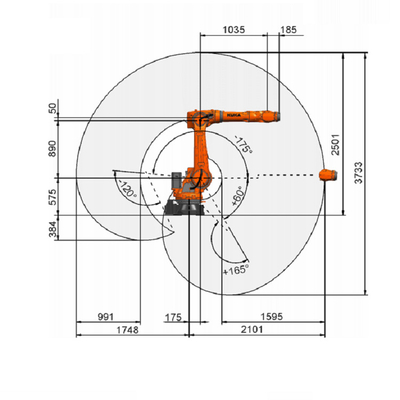 Robot thông minh KR 70 R2100 PA Pallet Robotics Gripper Robot công nghiệp KUKA