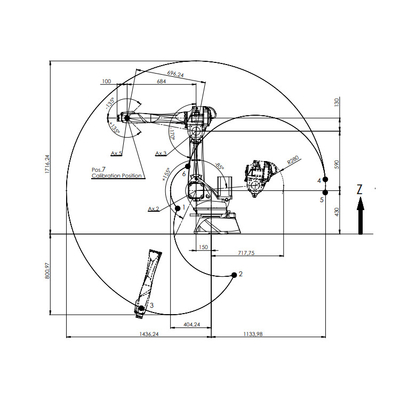 Bộ điều khiển phạm vi tiếp cận cao Racer-7-1.4 với phạm vi tiếp cận 1436MM như rô bốt công nghiệp 6 trục cho máy hàn ZARC