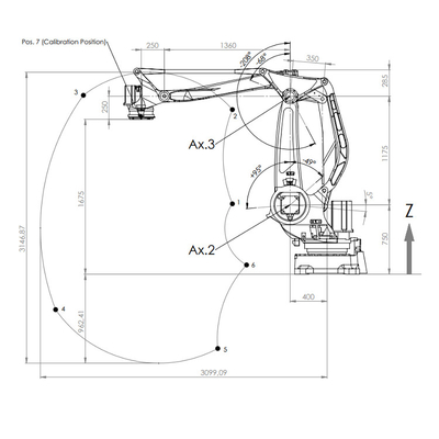 Cánh tay robot tải trọng COMAU PAL-260-3.1 260KG để xử lý và xếp dỡ