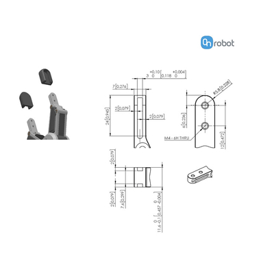 Máy gắp rô bốt ONrobot RG2 Máy gắp hai ngón tay hoạt động cho Máy kẹp điện cobot UR
