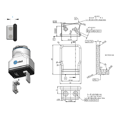 Tay cầm robot điện 2 ngón tay ONrobot 2FG7 cho cánh tay robot