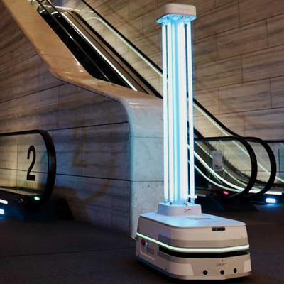 Geek + AGV Robot Uv Light Robot khử trùng UV thông minh Người bảo vệ sức khỏe cộng đồng