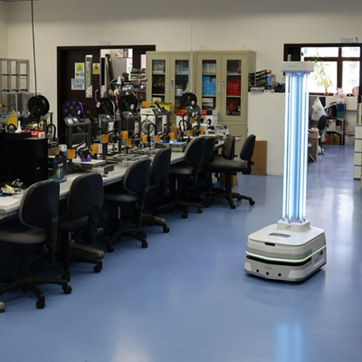 Geek + AGV Robot Uv Light Robot khử trùng UV thông minh Người bảo vệ sức khỏe cộng đồng