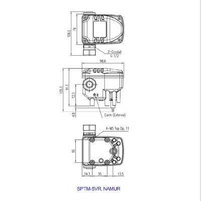 Bộ phận phát khí nén của van điều khiển điện thông minh SPTM-5V