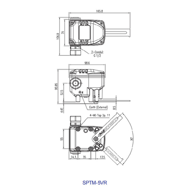 Bộ phận phát khí nén của van điều khiển điện thông minh SPTM-5V