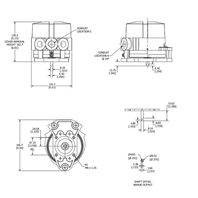 Công tắc giới hạn van Fisher EZ Westlock Màn hình vị trí quay Westlock 2200 Series